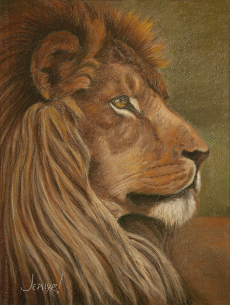 His-Royal-Highness - Copyright 2016, Jephyr (Jeff Curtis), All Rights Reserved - Pastel Study